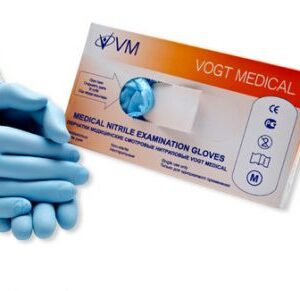 Рукавички VM огл.нітрилові припуд. текстуровані нест. (S), (50пар/уп) преміум клас