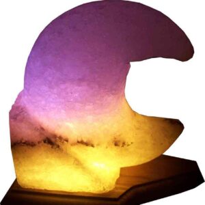 Сольова лампа "Місяць" 3-4кг кольорова