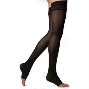 Панчохи медичні "BASIS MEDIKA" 1 клас компресії, довгі, відкриті, чорні, розмір XL