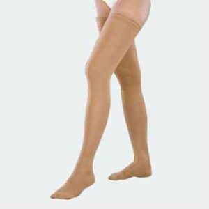 Панчохи "GABRIALLA"(з мереживом і силік.прокл)середн.компресії розмірXL бежеві