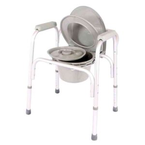 Стілець-туалет стандартний алюмінієвий (3в1: туалет, сидіння, сидіння в душ) (висота: 50-63)
