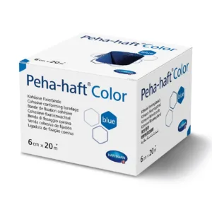 Бинт когезивний фіксуючий Peha-haft Color синій 6 см х 20м, 1шт/уп