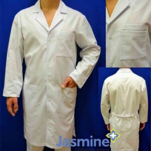 Халат медичний "СУПЕР" чоловічий, білий, рукав довгий, розмір 46 (52)