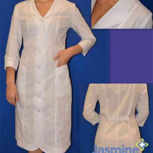 Халат медичний " Лівадія" жіночий білий рукав 3/4 розм (164-88-92) тк510 Сп