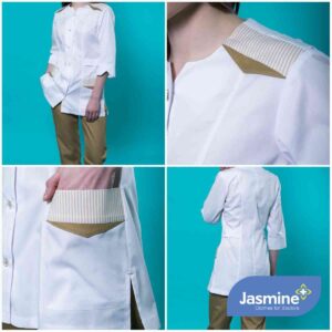 Блуза медична "Вера нова" жіноча біла рукав кор. розм (164-92-96) тк600 Озд