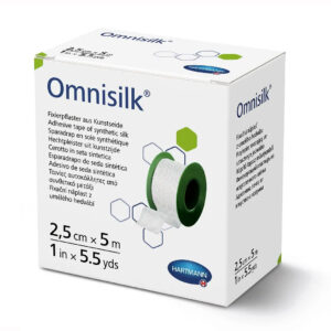 Пластир фіксуючий зі штучного шовку Omnisilk 2.5 см х 5 м, 1шт/уп
