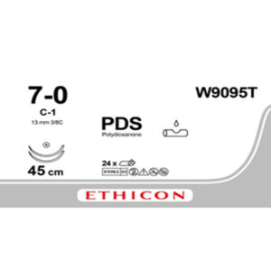 ПДС-ІІ (PDS-II) 7-0 колюча Тапер Поінт (Taper Point) 2*13 мм, 3/8кола, фіолетовий 45см, 1шт.