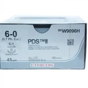 ПДС-ІІ (PDS-II) 6-0 колюча Тапер Поінт (Taper Point) 2*13 мм, 3/8кола, фіолетовий 45см, 1шт.