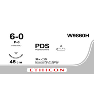 ПДС-ІІ (PDS-II) 6-0 П-зворотньо-ріжуча 9мм 3/8кола, фіолетовий 45см, 1шт.