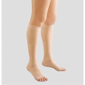 Гольфи лікувальні компресійні Premium (1Клас) відкритий носок р.III св. беж