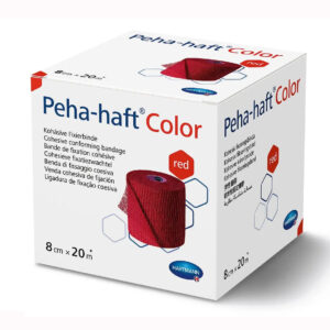 Бинт когезивний фіксуючий Peha-haft Color червоний 10 см х 20м, 1шт/уп