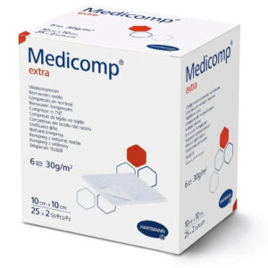 Серветка з нетканного матеріалу Medicomp extra 10см х 10 см, 2шт. в пакунку