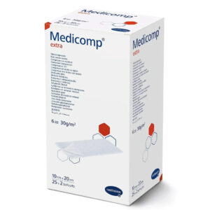 Серветка з нетканного матеріалу Medicomp extra 10см х 20 см, 2шт. в пакунку