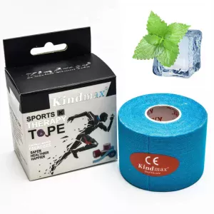 Кінезіо тейп Kindmax Menthol 5см х 5м синій