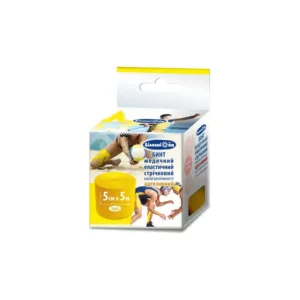 Кінезіо тейп ТМ "Білосніжка" 5см*5м (жовтий)