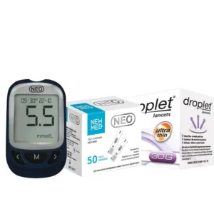 Глюкометр NEO (синій) + 50 тест-смужок + ланцети 100 шт.