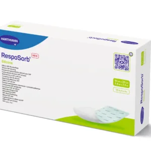Силіконова пов'язка з суперабсорбуючим полімером RespoSorb® Silicone 10см х 20см, 10шт/уп