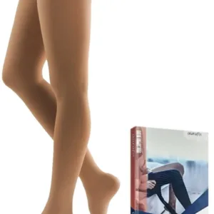 Компресійні панчохи Aurafix AV-108 з відкритим носком, бежеві р.5