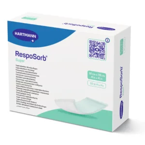 Пов'язка суперабсорбуюча RespoSorb® Super 10см х 10см, 10шт/уп