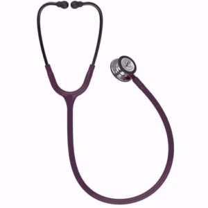 Littmann® Classic III™ Стетоскоп 5960, сливовий із дзеркальною головкою на рожевій ніжці, наголів'я димчатого кольору