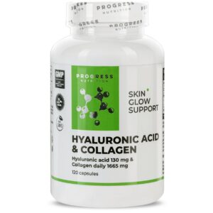 Hyaluronic acid & collagen 120 капсул Progress Nutrition LLC